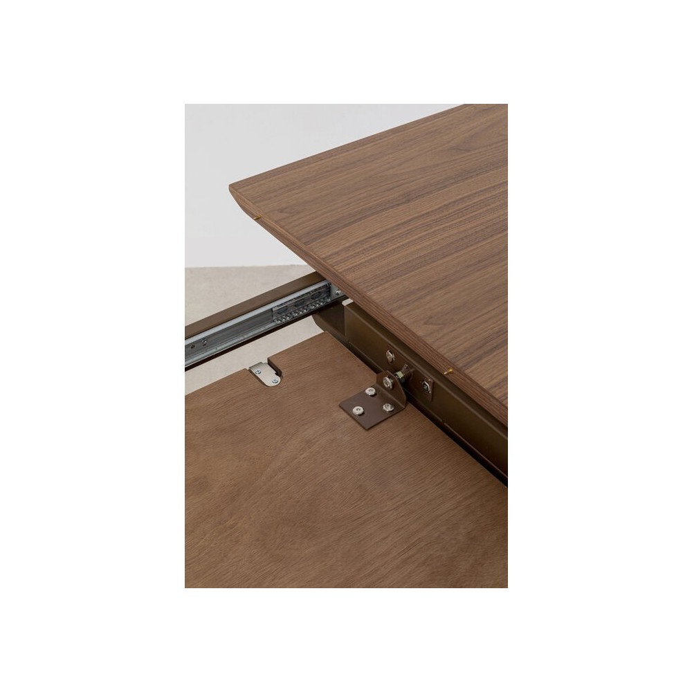 Table à manger rectangulaire extensible bois noyer Benvenuto Kare design - 15