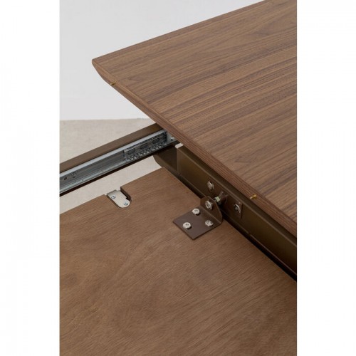Extensible rectangular dining table wood walnut Benvenuto Kare design - 15