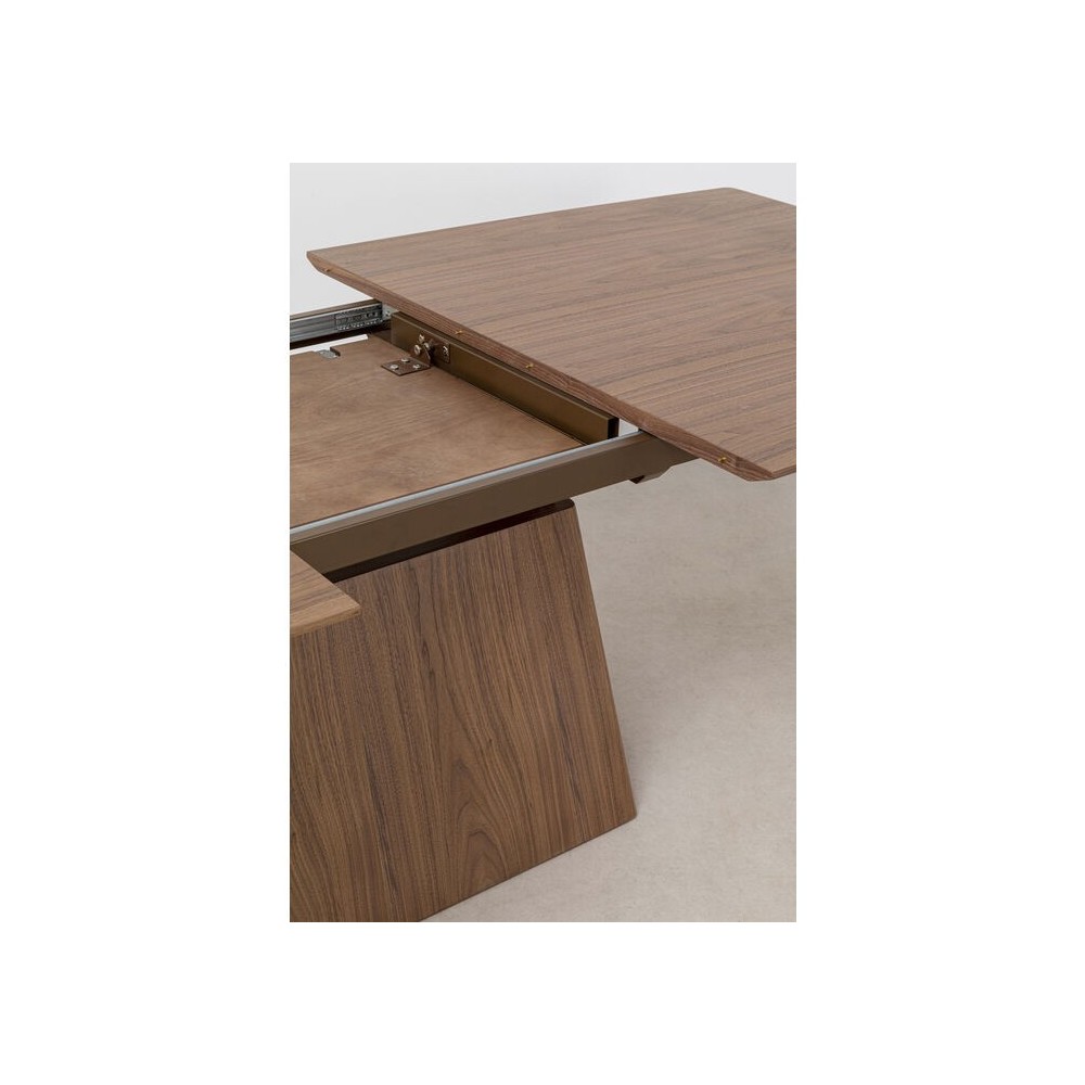 Table à manger rectangulaire extensible bois noyer Benvenuto Kare design - 14