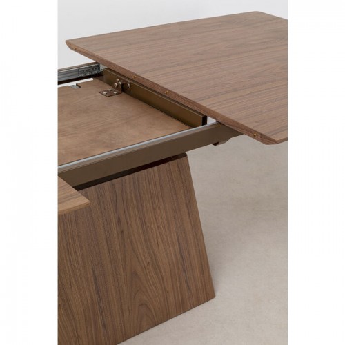 Extensible rectangular dining table wood walnut Benvenuto Kare design - 14