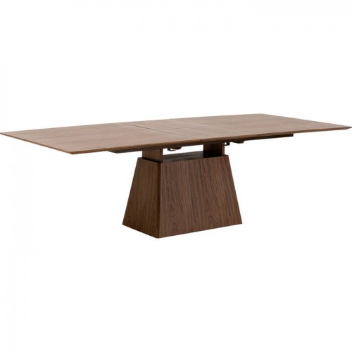 Extensible rectangular dining table wood walnut Benvenuto Kare design - 12