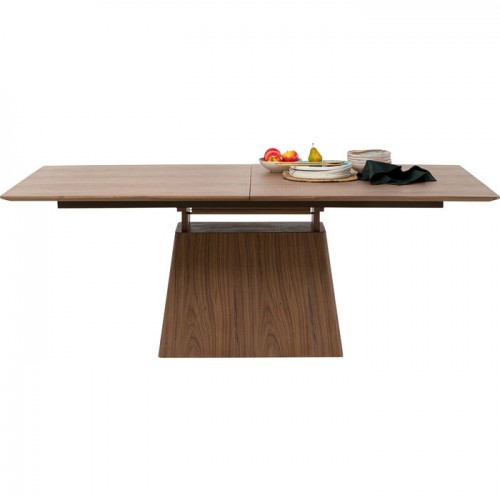 Extensible rectangular dining table wood walnut Benvenuto Kare design - 8