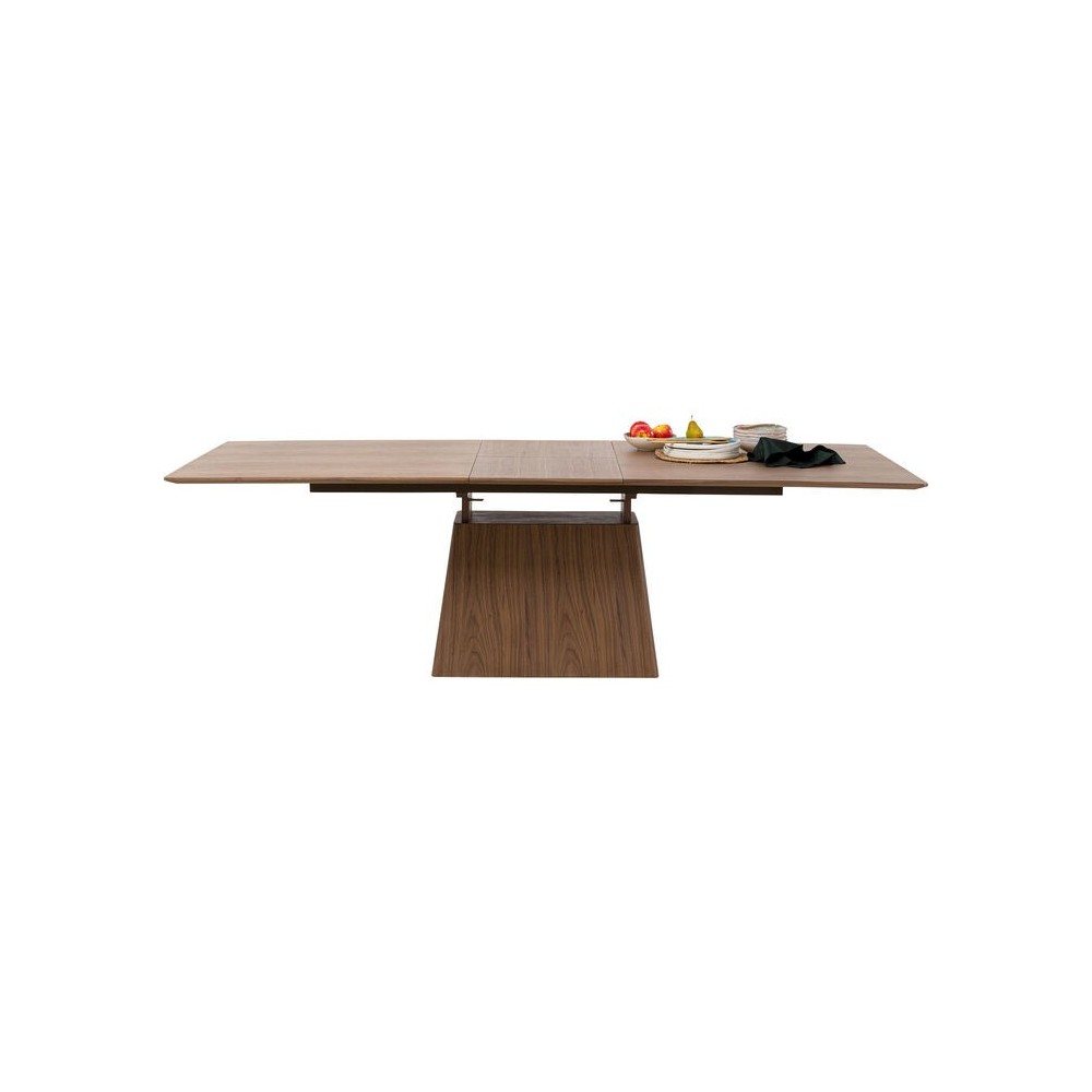 Extensible rectangular dining table wood walnut Benvenuto Kare design - 6