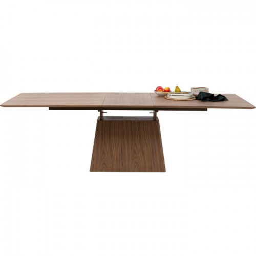 Extensible rectangular dining table wood walnut Benvenuto Kare design - 6