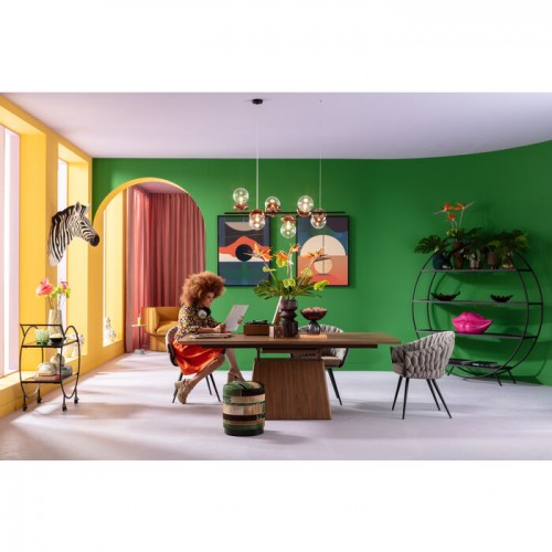 Table à manger rectangulaire extensible bois noyer Benvenuto Kare design - 9