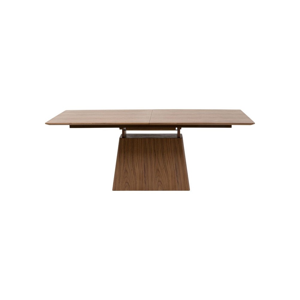 Extensible rectangular dining table wood walnut Benvenuto Kare design - 4