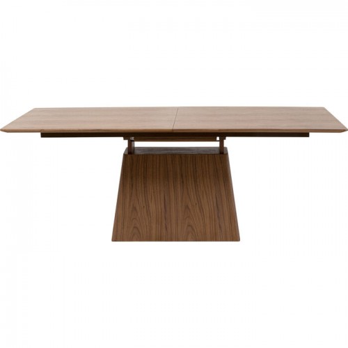 Extensible rectangular dining table wood walnut Benvenuto Kare design - 4