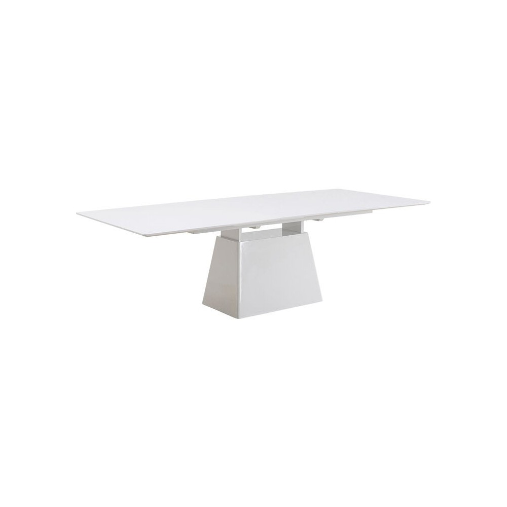 Benvenuto white extendable rectangular dining table