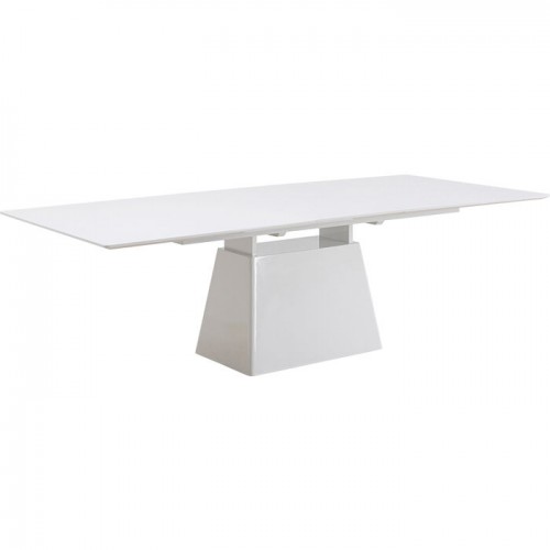 Benvenuto white extendable rectangular dining table
