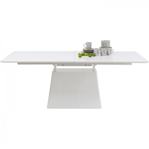White stretch rectangular dining table Benvenuto Kare design - 3