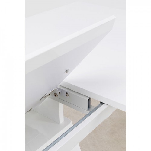 White stretch rectangular dining table Benvenuto Kare design - 8