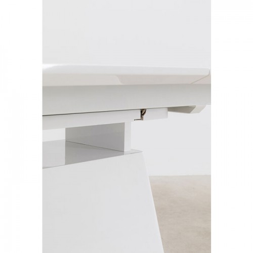 White stretch rectangular dining table Benvenuto Kare design - 10