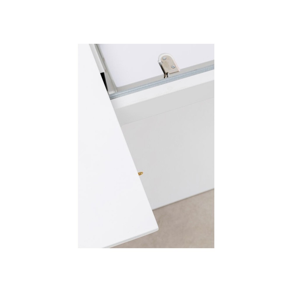 White stretch rectangular dining table Benvenuto Kare design - 11