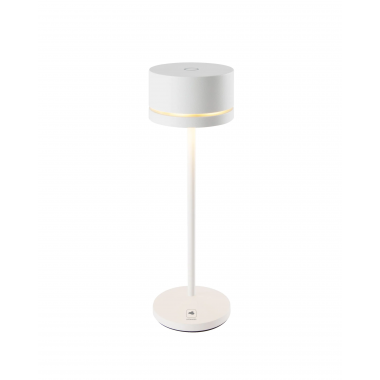 White battery table lamp MONZA LEONARDO