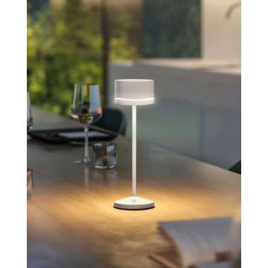 Lâmpada de mesa branca em Monza Leonardo 2