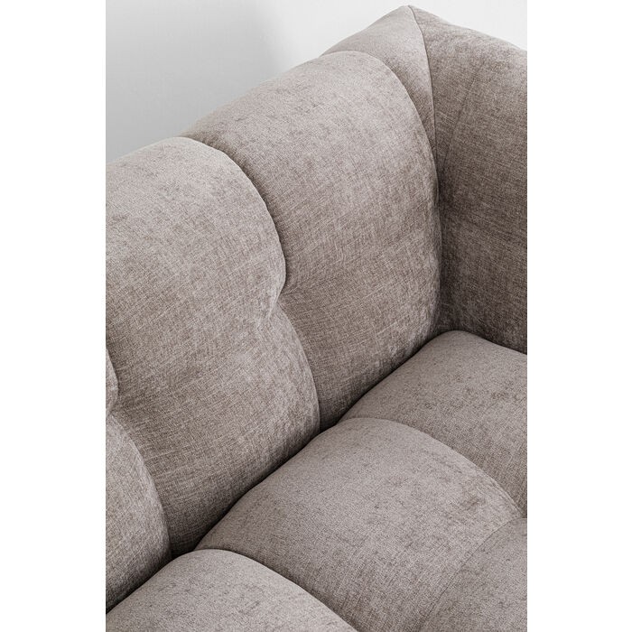 Sofá SALAMANCA terciopelo gris capitoné KARE Design — textura de tejido y costura (12)