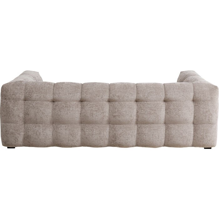 Sofá SALAMANCA veludo cinzento capitonê KARE Design — costas do sofá (14)