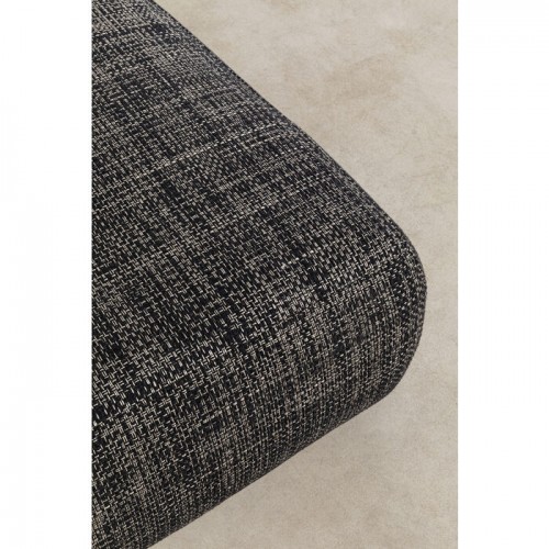 Pouf de salon BOW tissu tissé gris et forme enveloppante KARE Design — texture du tissu et couture