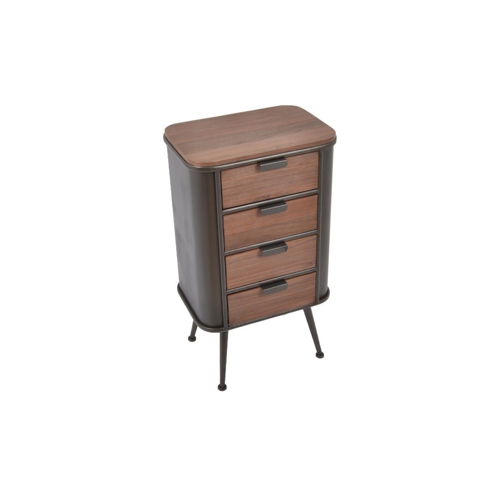 Chiffonier 4 laden hout metaal RENO