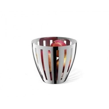Obstkorb 23 cm Edelstahl poliertem Zack aus Edelstahl
