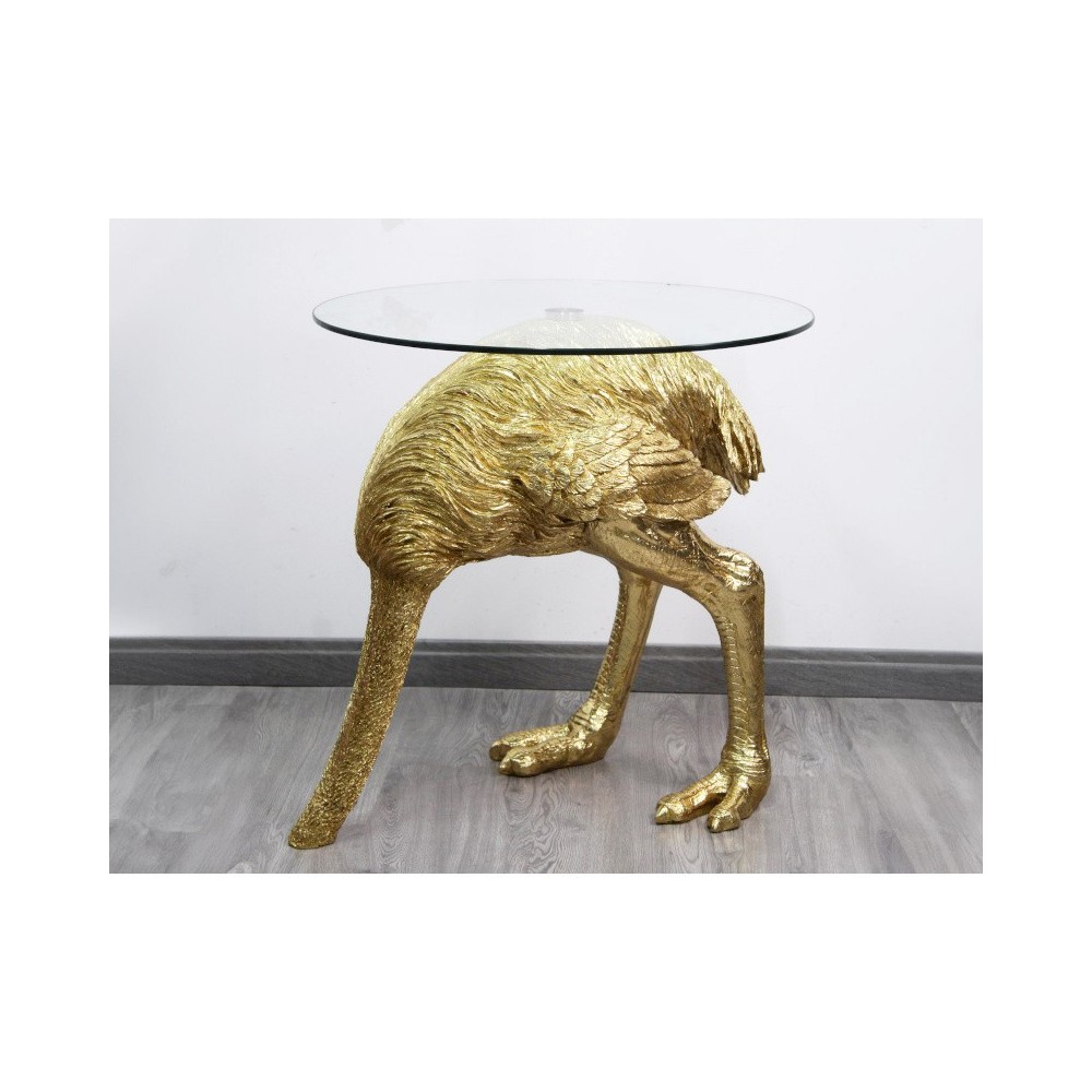 Table d'appoint plateaux verre Autruche KENYA DRIMMER - 2