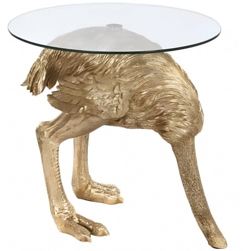 Table d'appoint plateaux verre Autruche KENYA DRIMMER - 3