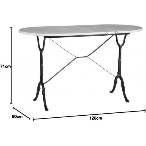 Oval marble bistro table 120x60 cm kare design Kare design - 3