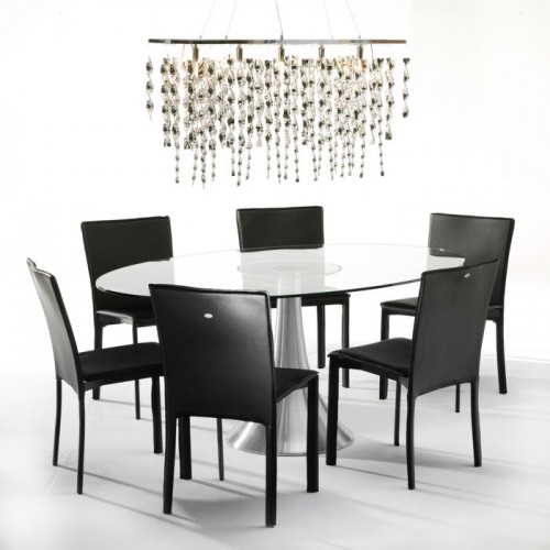 Glasglas oval Tabelle möglichen Himmel 180x120cm Kare design - 7