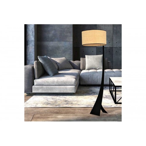 Estrella Lamp Black - Shade Metal y Fiber Vegetable SOCADIS - 1