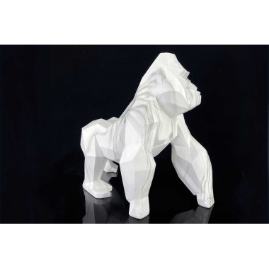 Gorila de mármore branco escultura SOCADIS - 1
