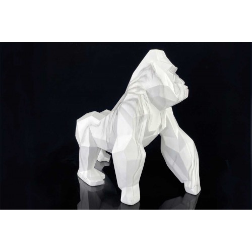 Gorila de mármore branco escultura SOCADIS - 1