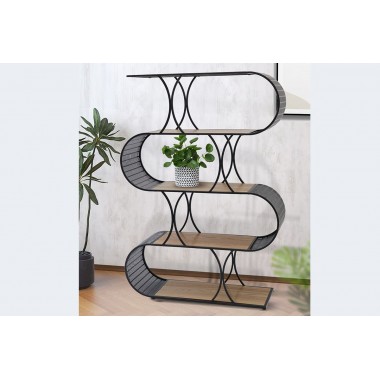 SPLINE Wood and Metal shelf - ART DE FER Collection SOCADIS - 2