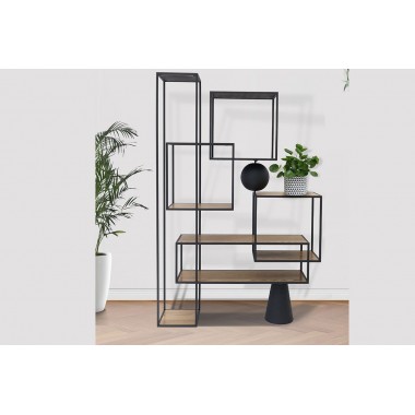 CUBIK Wood and Metal shelf - ART DE FER Collection SOCADIS - 1