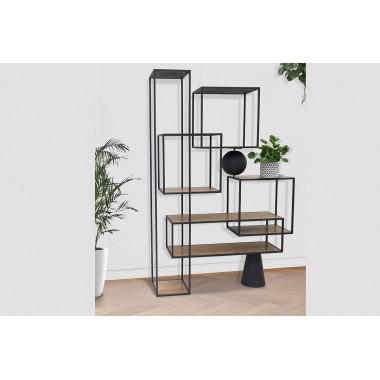 CUBIK Wood and Metal shelf - ART DE FER Collection SOCADIS - 2