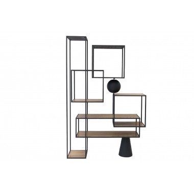 CUBIK Wood and Metal shelf - ART DE FER Collection SOCADIS - 3