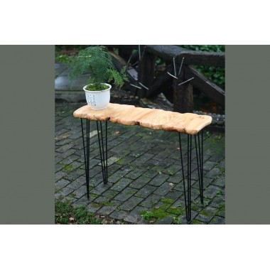 Console da natureza em pinho e metal 110 cm - Coleção Taiga SOCADIS - 1