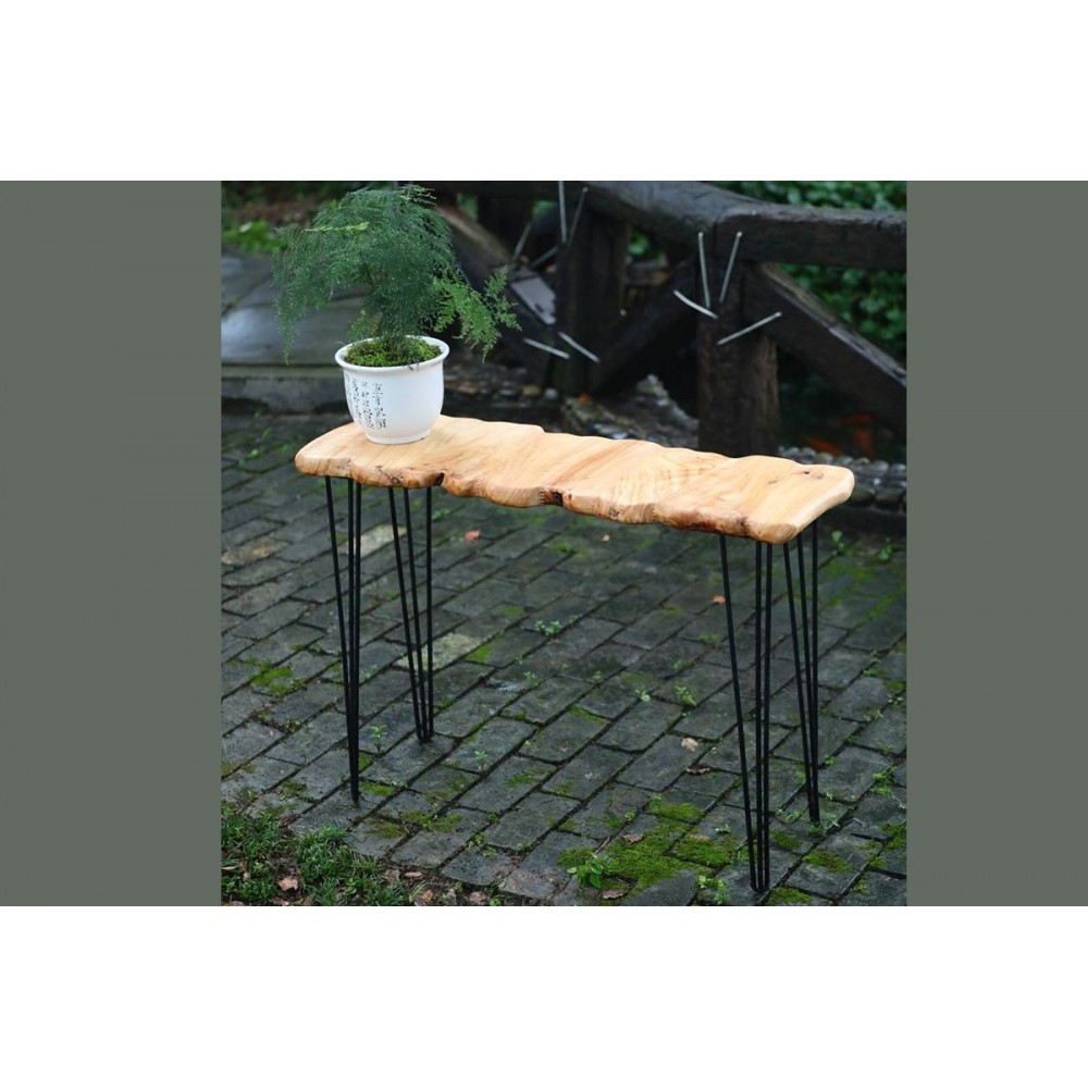 Console da natureza em pinho e metal 110 cm - Coleção Taiga SOCADIS - 1