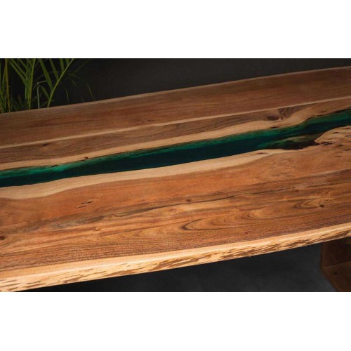 Mesa del río Acacia de madera y resina epoxi - Colección de ríos SOCADIS - 2