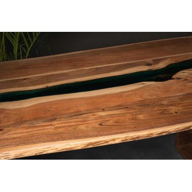 Mesa de río Negro en madera de Acacia y resina epoxi - Colección de ríos SOCADIS - 3