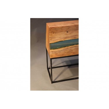 RIVER Wood and Epoxy Resin Bar Cabinet - River Collection SOCADIS - 2