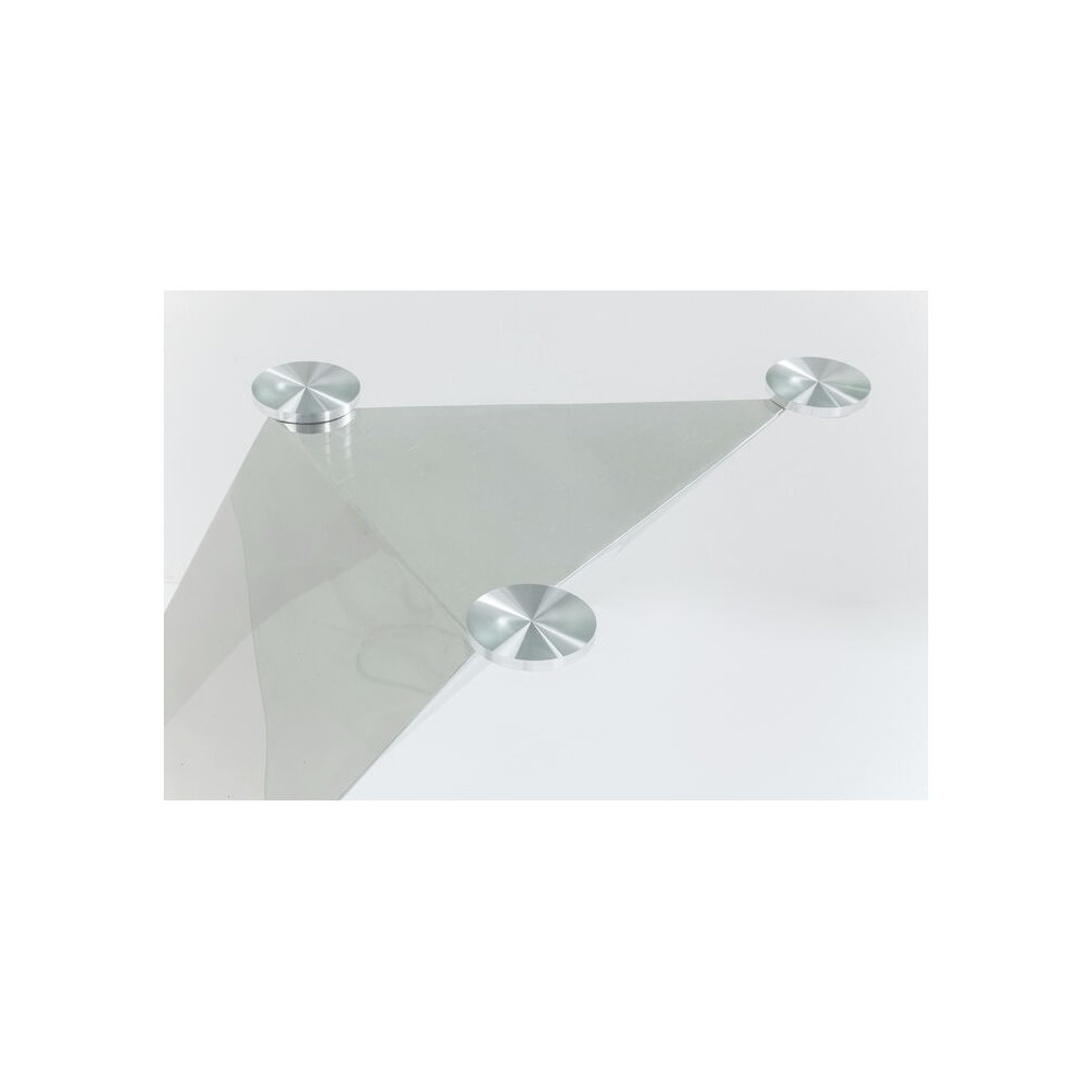 Table à manger design en verre et chrome 200x100cm Gloria Kare design - 10