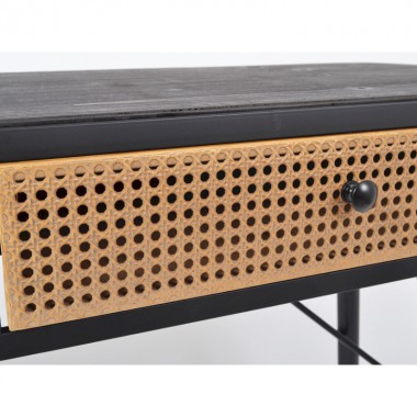 Console de madeira e metal HAROLD - 2 gavetas - Projeto industrial 120 cm HOME EDELWEIS - 2