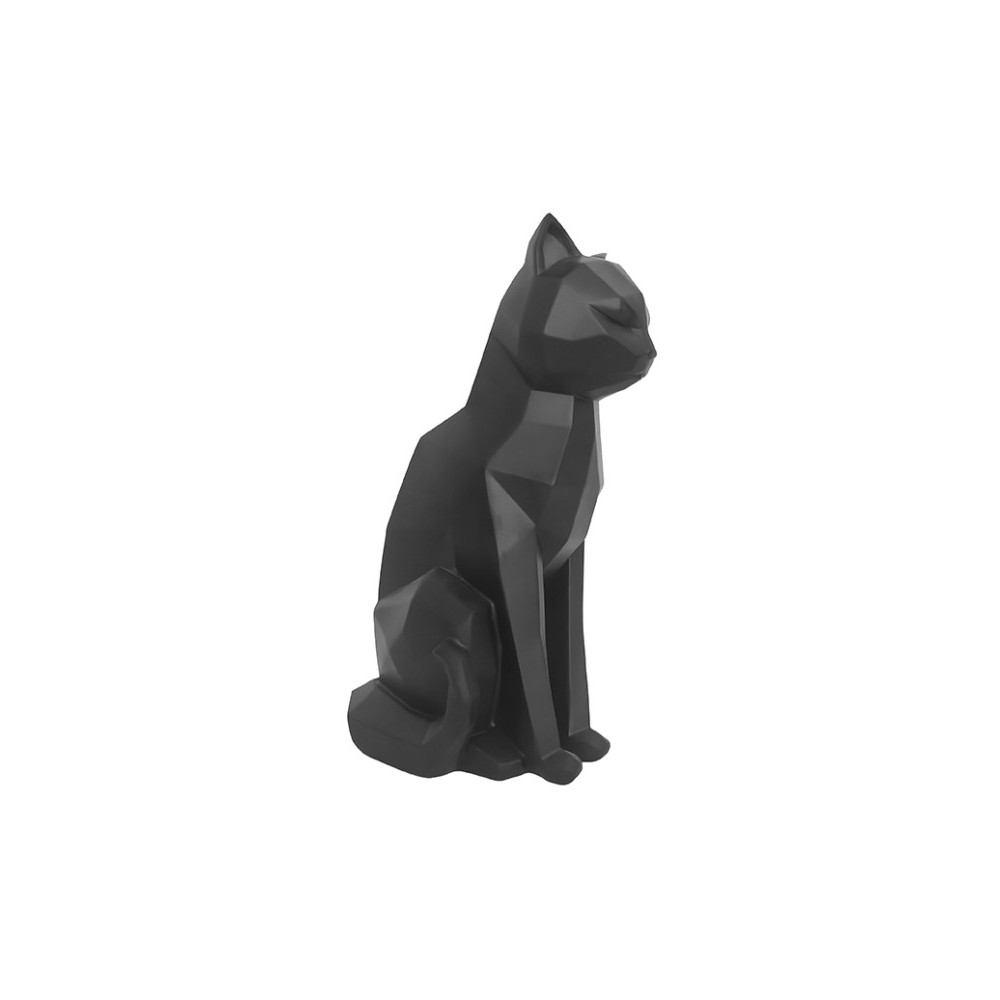 Estatua de gato negro sentado ORIGAMI Present time - 2