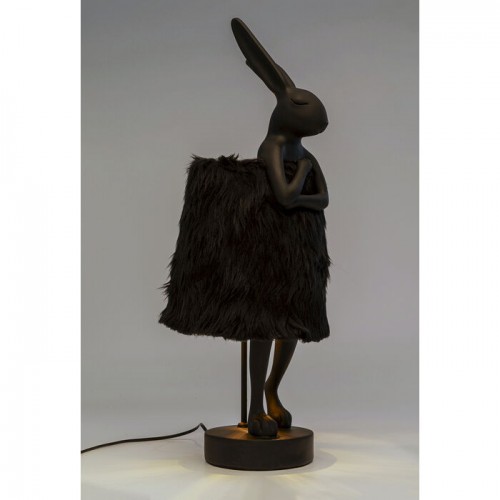 Lâmpada de coelho preto coelho de pele 68cm Kare design - 4