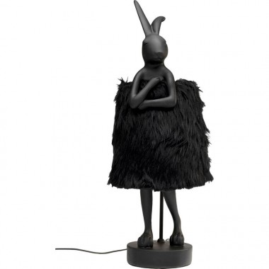 Lâmpada de coelho preto coelho de pele 68cm