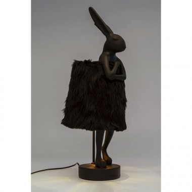 Lâmpada de coelho preto coelho de pele 68cm 2