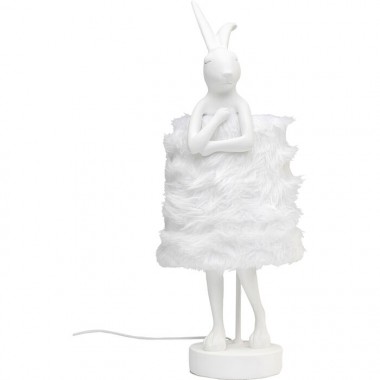 Lampe lapin blanc Fourrure RABBIT 68cm