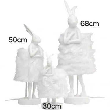 Lampada coniglio bianco Fur RABBIT 50cm