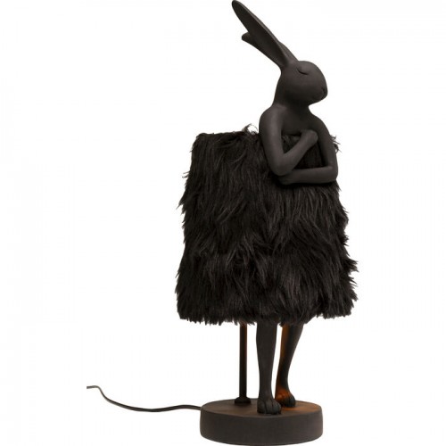 Lampe lapin noir Fourrure RABBIT 50cm Kare design - 8