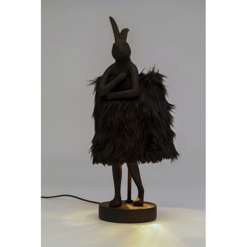 Lâmpada de coelho preto coelho de pele 50cm Kare design - 2